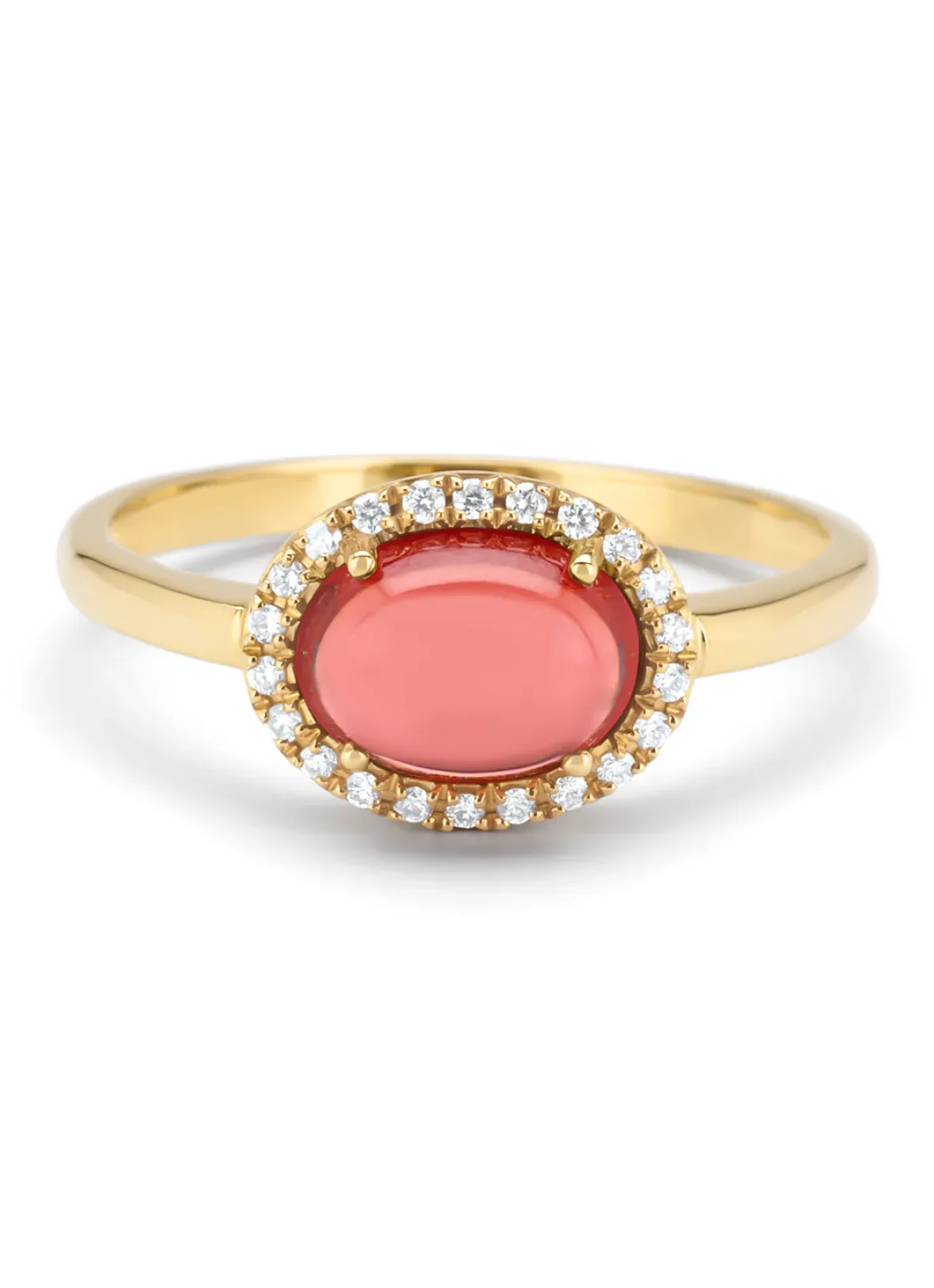 Diamond Point Geelgouden Ringen|Ringen Met Kleurstenen<Geelgouden ring, 1.63 ct granaat, Little Drops