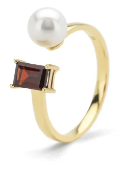 Diamond Point Geelgouden Ringen|Ringen Met Parels<Geelgouden ring, 0.81 ct granaat, Rivièra