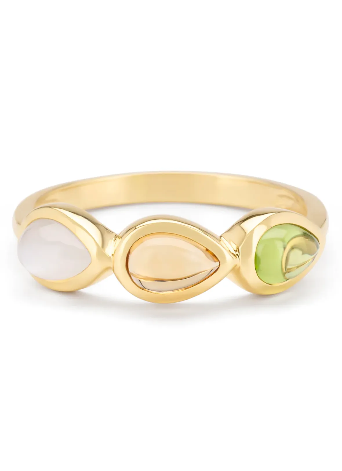 Diamond Point Geelgouden Ringen|Ringen Met Kleurstenen<Geelgouden ring, 0.47 ct kwarts, Little Drops