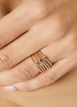 Diamond Point Geelgouden Ringen|Ringen Met Kleurstenen<Geelgouden ring, 0.04 ct london topaas, Joy