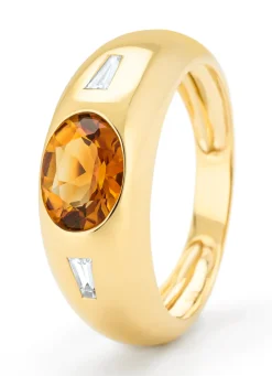 Diamond Point Geelgouden Ringen|Ringen Met Kleurstenen<Geelgouden ring, 1.01 ct madeira citrien, BOLD