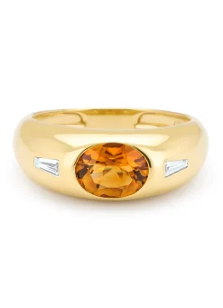 Diamond Point Geelgouden Ringen|Ringen Met Kleurstenen<Geelgouden ring, 1.01 ct madeira citrien, BOLD