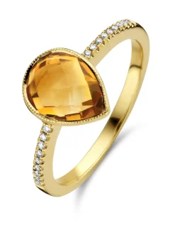 Diamond Point Geelgouden Ringen|Ringen Met Kleurstenen<Geelgouden ring, 1.70 ct oranje citrien, Philosophy