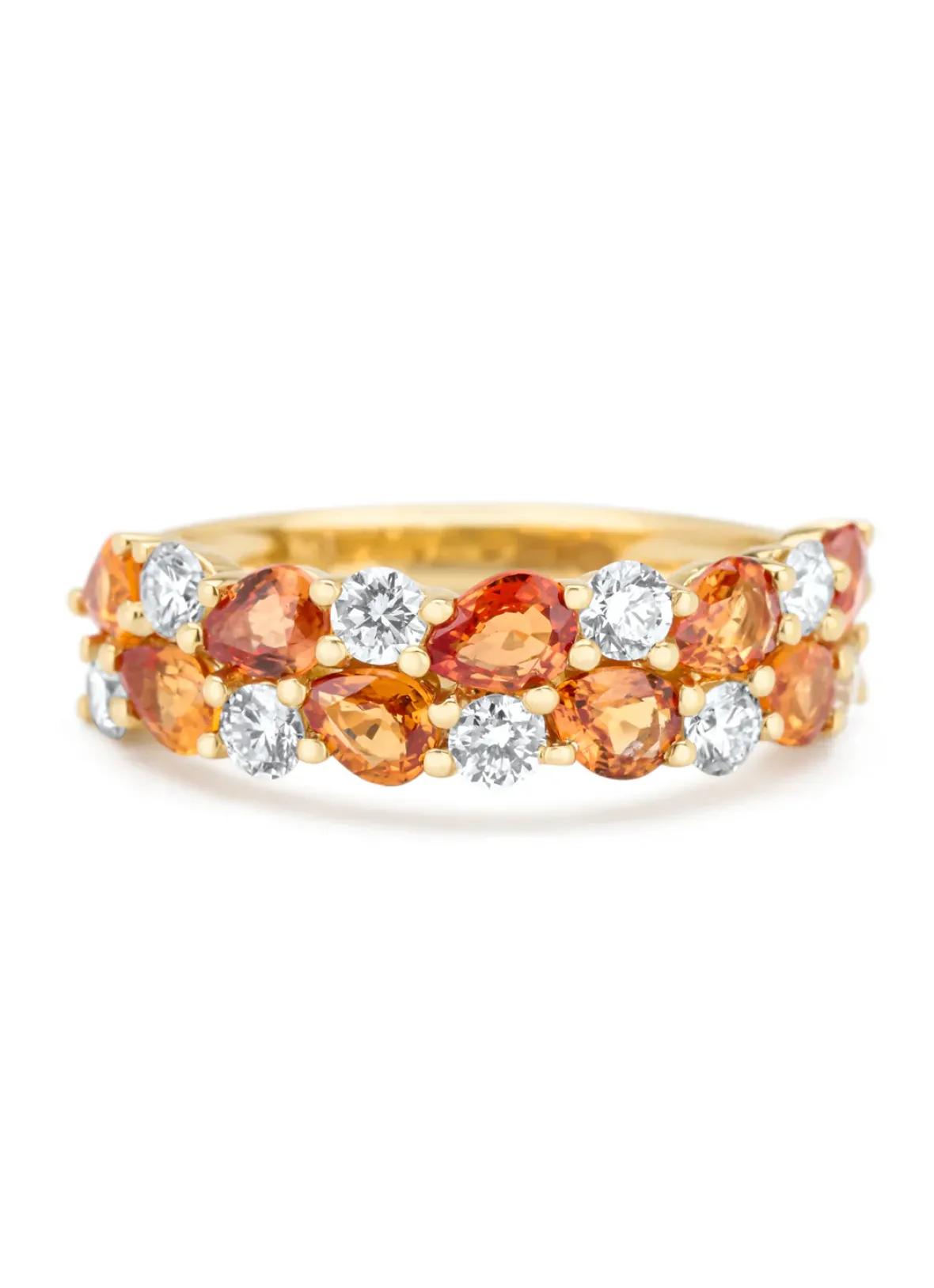 Diamond Point Geelgouden Ringen|Ringen Met Kleurstenen<Geelgouden ring, 1.65 ct oranje saffier ( bew, Eden
