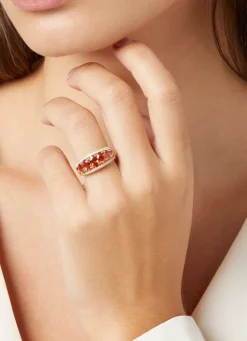 Diamond Point Geelgouden Ringen|Ringen Met Kleurstenen<Geelgouden ring, 3.55 ct oranje saffier ( bew, Eden