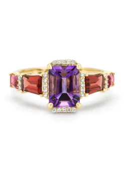 Diamond Point Geelgouden Ringen|Ringen Met Kleurstenen<Geelgouden ring, 1.36 ct paarse amethist, Gallery