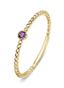 Diamond Point Geelgouden Ringen|Ringen Met Kleurstenen<Geelgouden ring, 0.04 ct paarse amethist, Joy