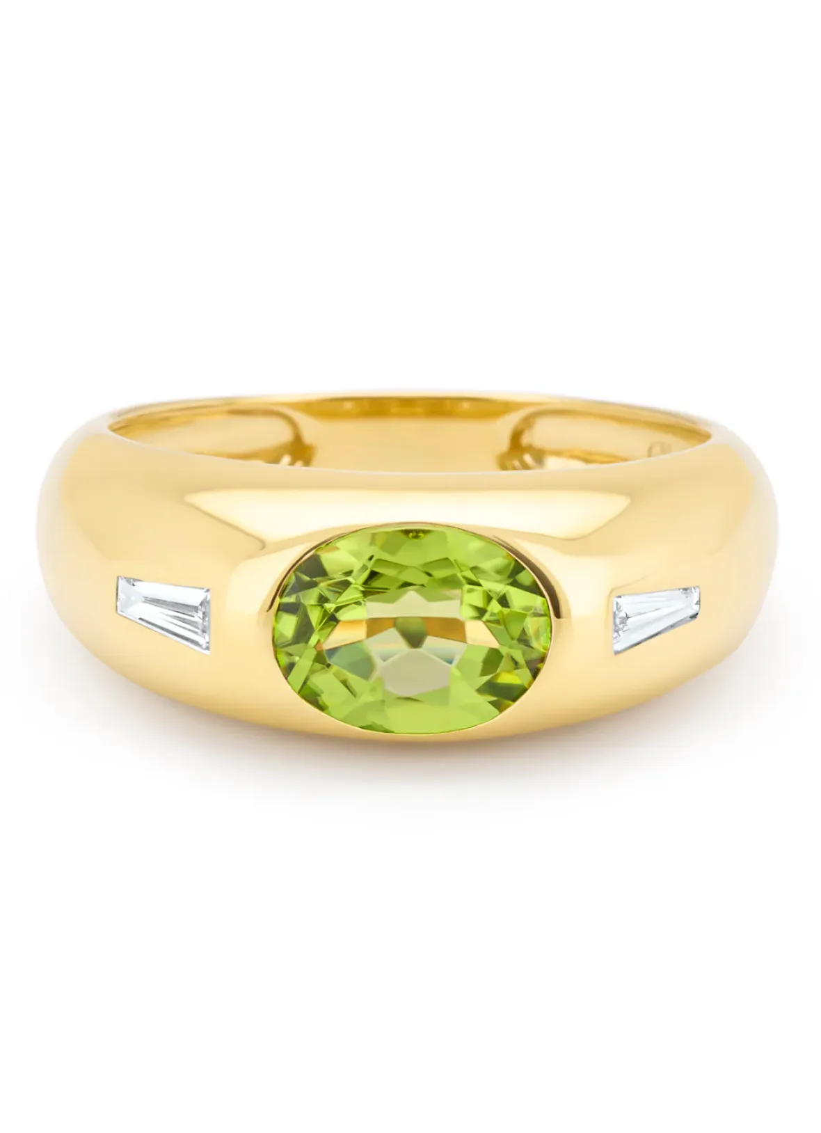 Diamond Point Geelgouden Ringen|Ringen Met Kleurstenen<Geelgouden ring, 1.27 ct peridoot, BOLD