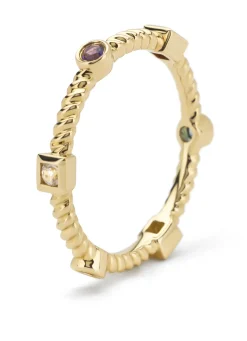 Diamond Point Geelgouden Ringen|Ringen Met Kleurstenen<Geelgouden ring, 0.04 ct peridoot, Ensemble