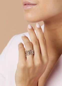 Diamond Point Geelgouden Ringen|Ringen Met Kleurstenen<Geelgouden ring, 0.04 ct peridoot, Ensemble