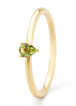 Diamond Point Geelgouden Ringen|Ringen Met Kleurstenen<Geelgouden ring, 0.17 ct peridoot, Joy