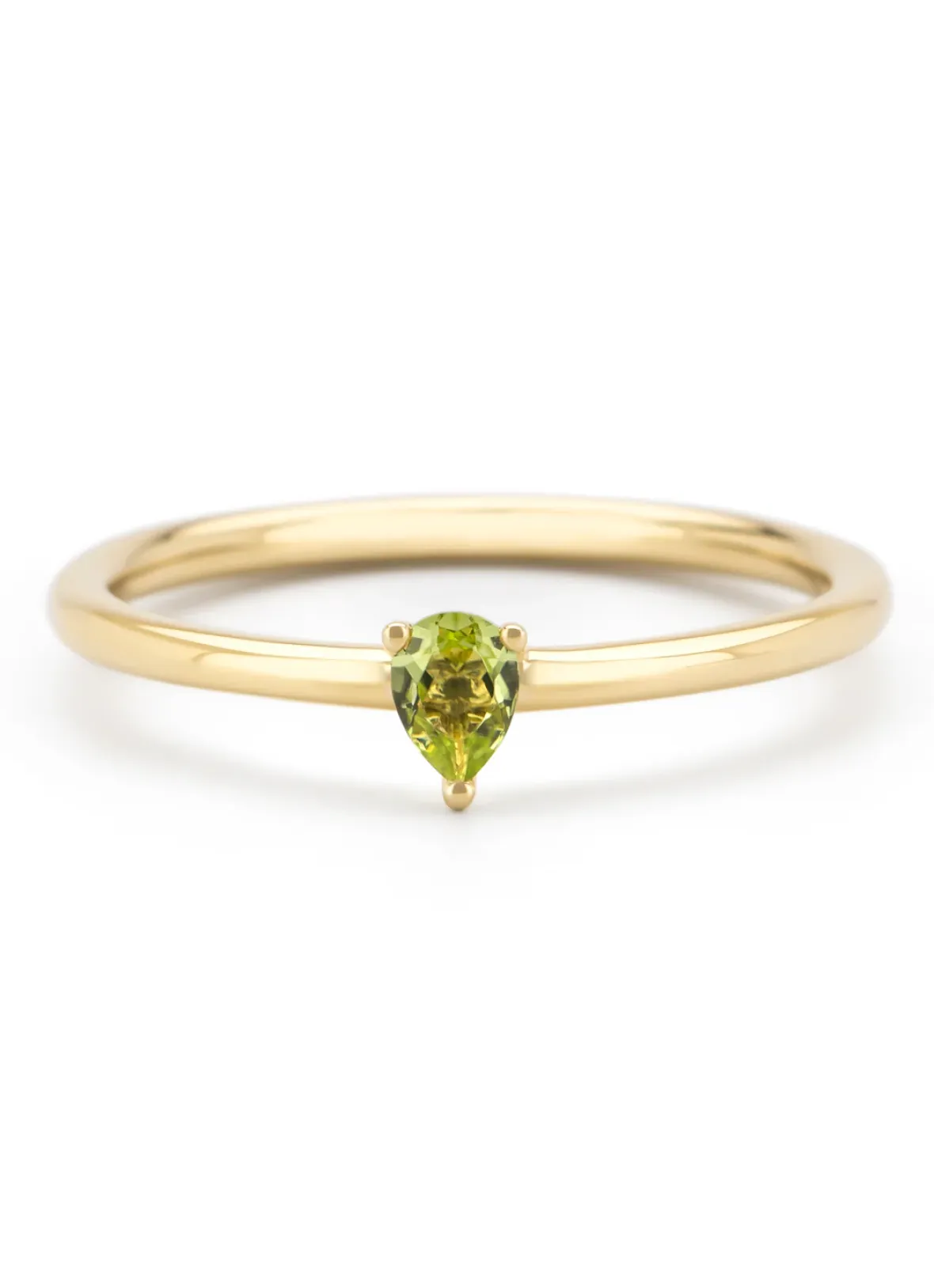 Diamond Point Geelgouden Ringen|Ringen Met Kleurstenen<Geelgouden ring, 0.17 ct peridoot, Joy