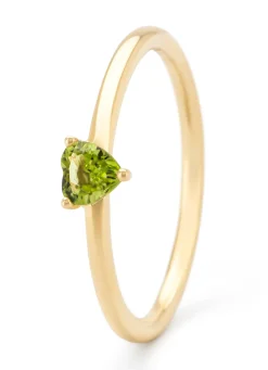 Diamond Point Geelgouden Ringen|Ringen Met Kleurstenen<Geelgouden ring, 0.26 ct peridoot, Joy