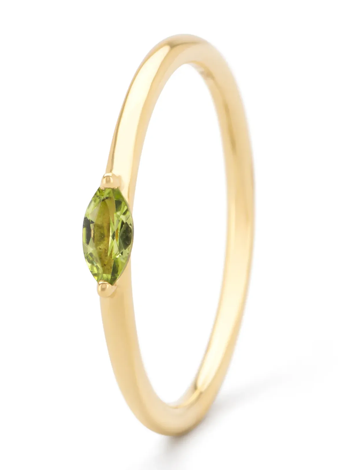 Diamond Point Geelgouden Ringen|Ringen Met Kleurstenen<Geelgouden ring, 0.17 ct peridoot, Joy
