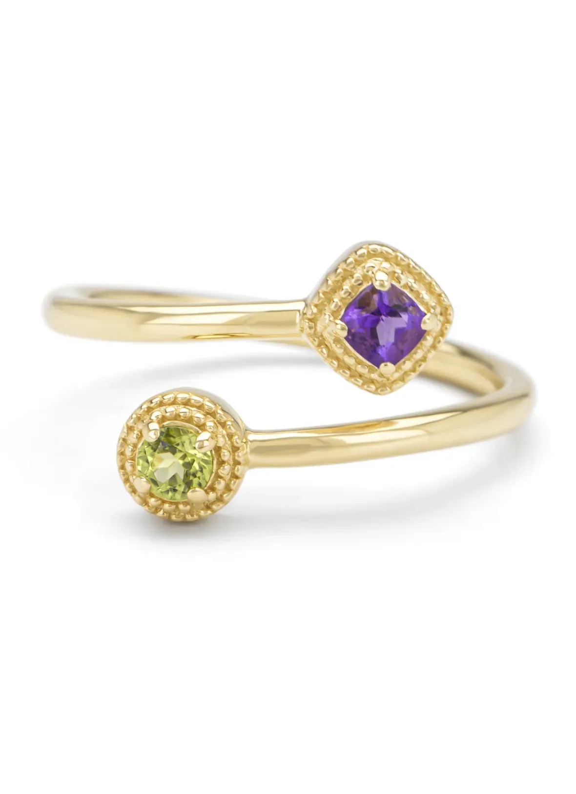 Diamond Point Geelgouden Ringen|Ringen Met Kleurstenen<Geelgouden ring, 0.11 ct peridoot, La Dolce Vita