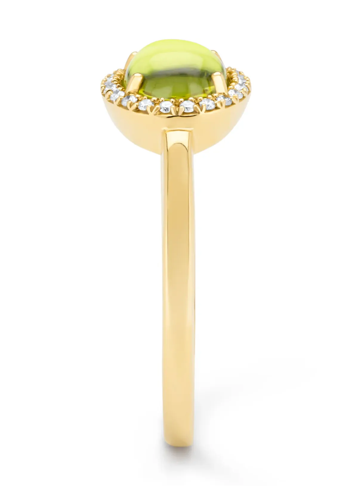 Diamond Point Geelgouden Ringen|Ringen Met Kleurstenen<Geelgouden ring, 1.60 ct peridoot, Little Drops