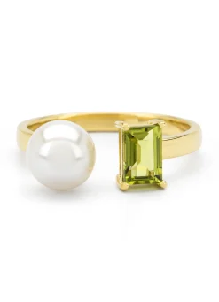 Diamond Point Geelgouden Ringen|Ringen Met Parels<Geelgouden ring, 0.70 ct peridoot, Rivièra