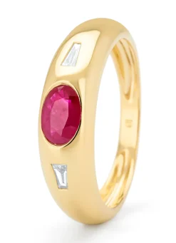 Diamond Point Geelgouden Ringen|Ringen Met Kleurstenen<Geelgouden ring, 0.56 ct robijn, BOLD