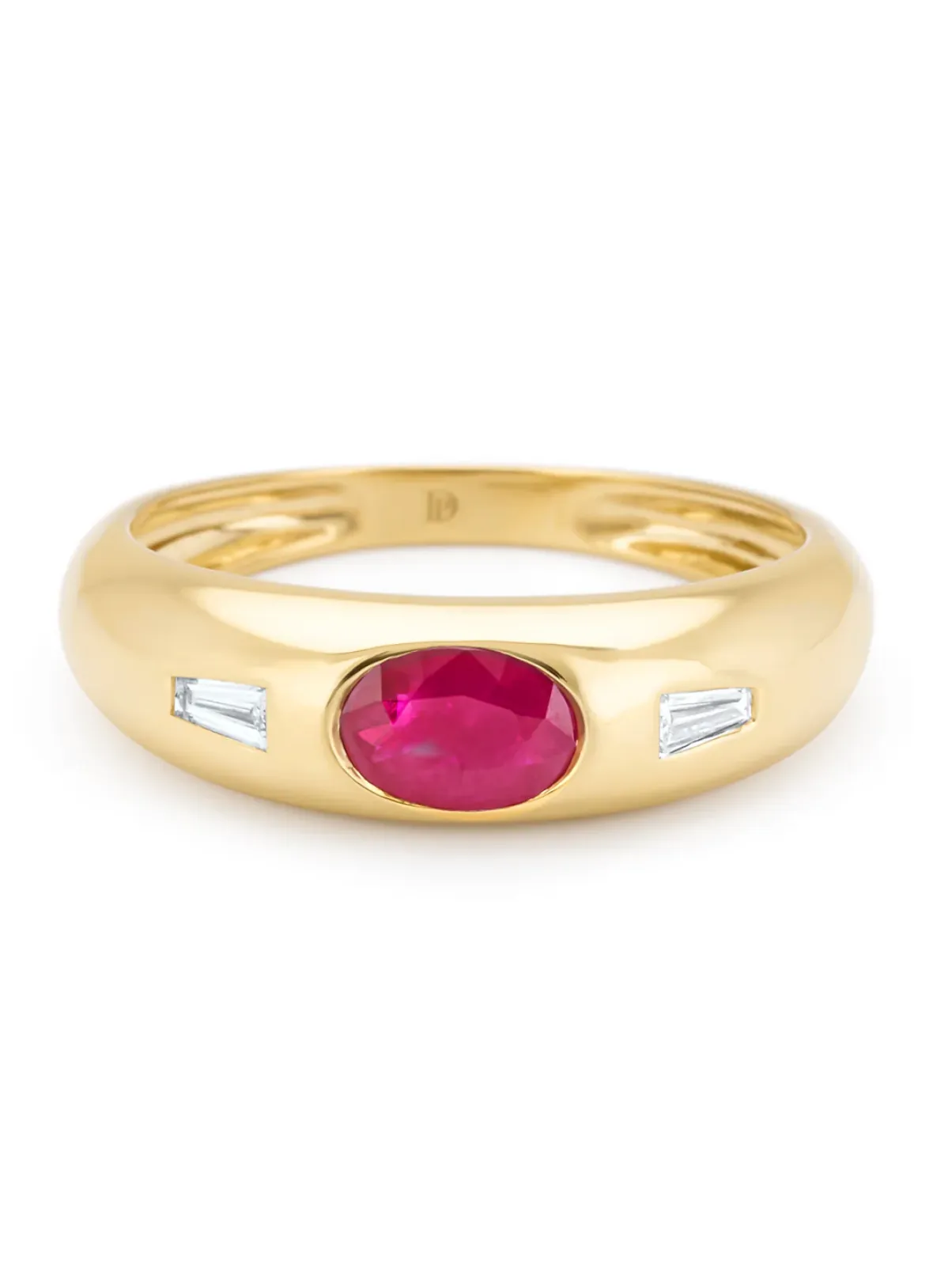 Diamond Point Geelgouden Ringen|Ringen Met Kleurstenen<Geelgouden ring, 0.56 ct robijn, BOLD