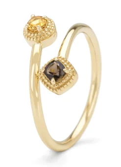 Diamond Point Geelgouden Ringen|Ringen Met Kleurstenen<Geelgouden ring, 0.12 ct rookkwarts, La Dolce Vita