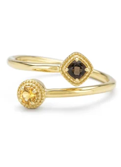 Diamond Point Geelgouden Ringen|Ringen Met Kleurstenen<Geelgouden ring, 0.12 ct rookkwarts, La Dolce Vita