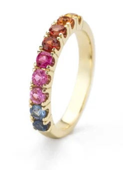 Diamond Point Geelgouden Ringen|Ringen Met Kleurstenen<Geelgouden ring, 0.87 ct saffier, Ensemble