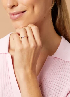 Diamond Point Geelgouden Ringen|Ringen Met Kleurstenen<Geelgouden ring, 0.61 ct saffier, Ensemble