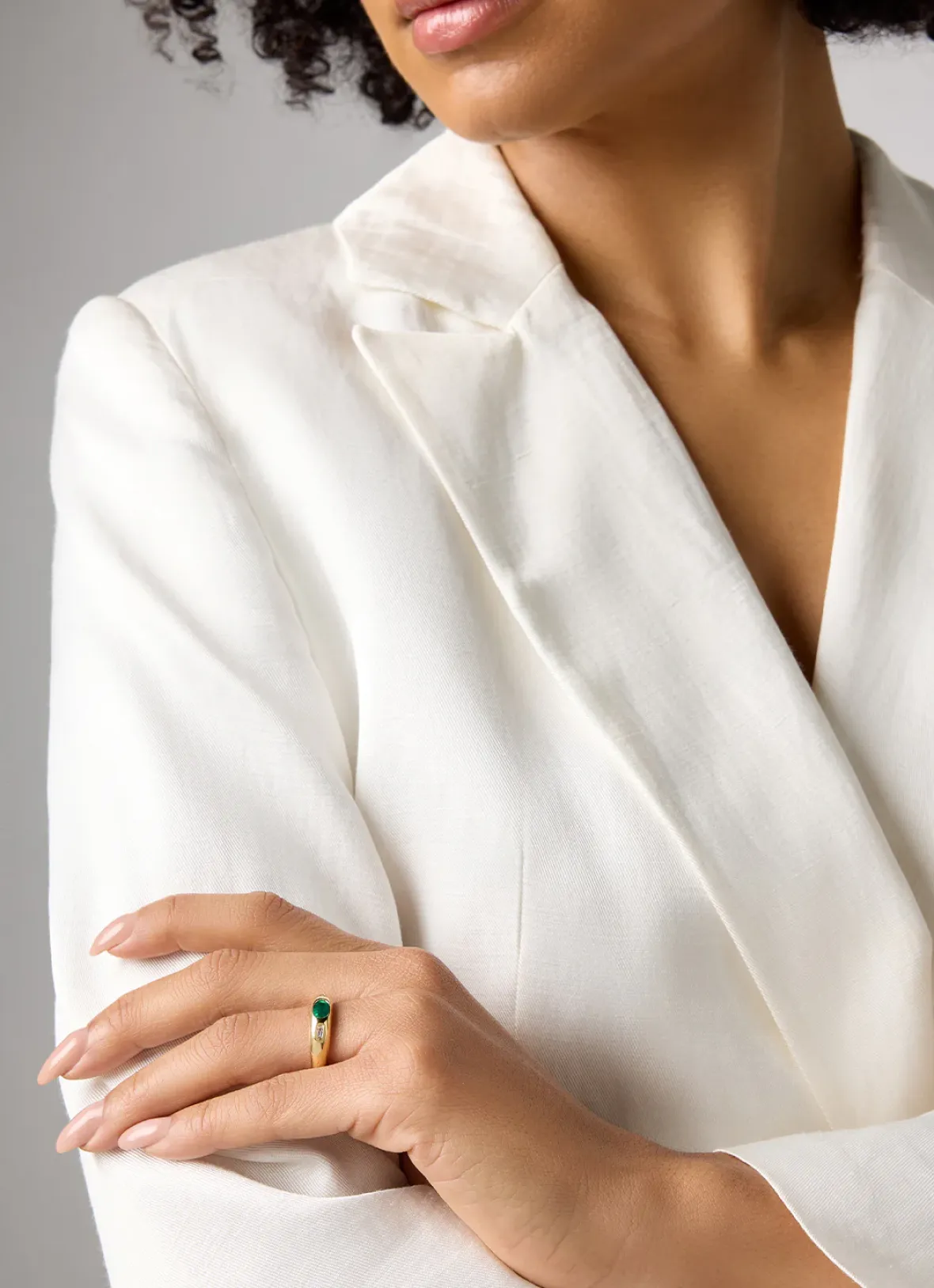 Diamond Point Geelgouden Ringen|Ringen Met Kleurstenen<Geelgouden ring, 0.44 ct smaragd, BOLD