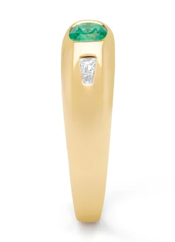 Diamond Point Geelgouden Ringen|Ringen Met Kleurstenen<Geelgouden ring, 0.44 ct smaragd, BOLD