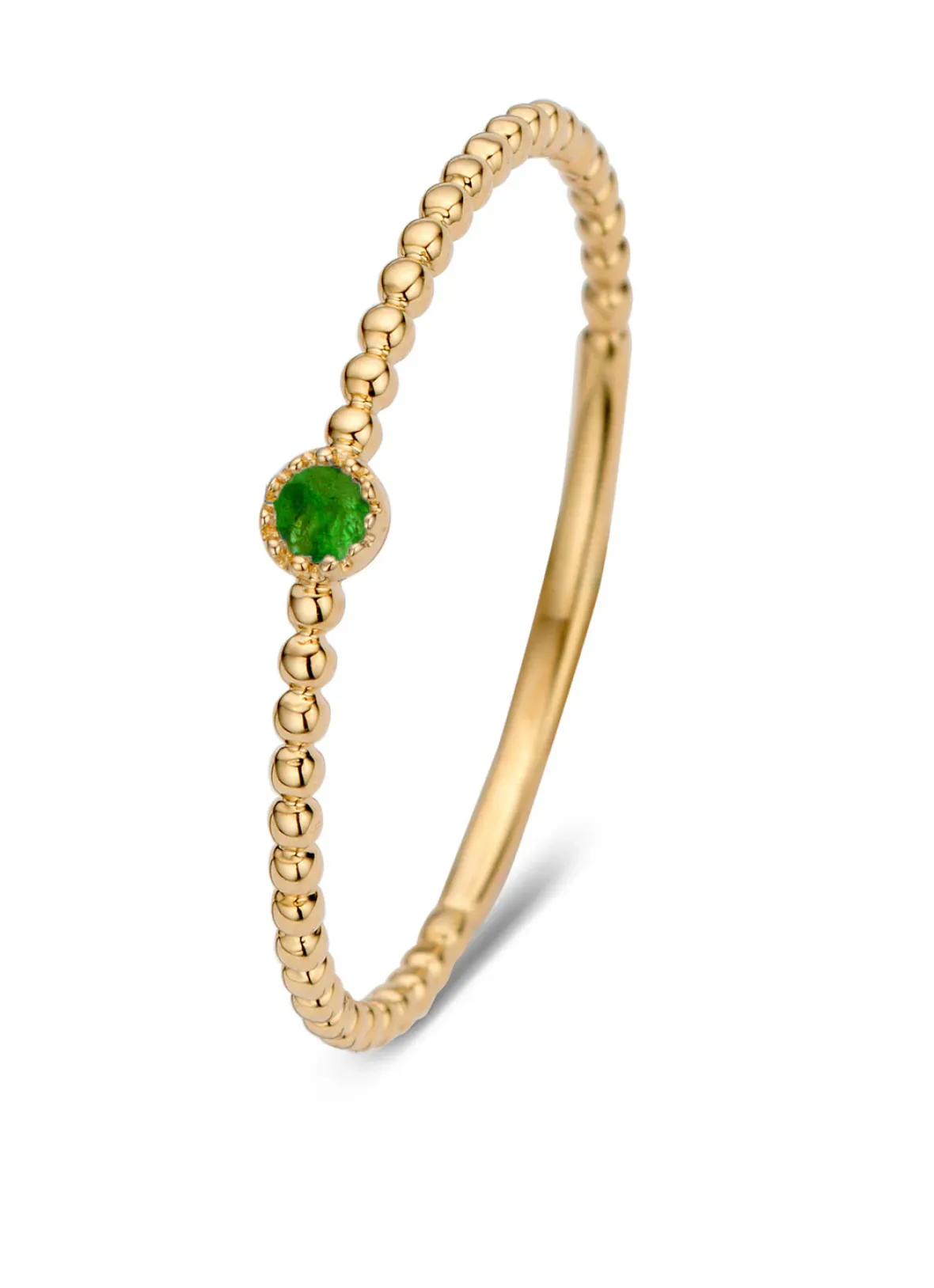 Diamond Point Geelgouden Ringen|Ringen Met Kleurstenen<Geelgouden ring, 0.04 ct smaragd, Joy