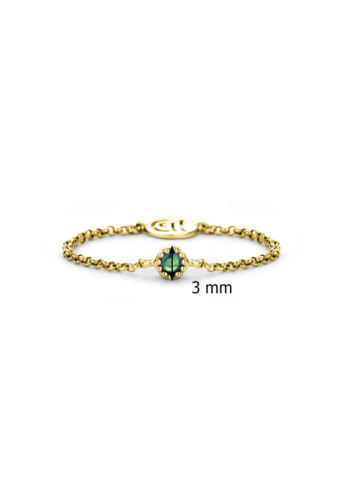 Diamond Point Geelgouden Ringen|Ringen Met Kleurstenen<Geelgouden ring, 0.04 ct smaragd, Joy