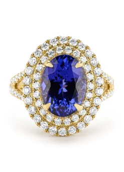 Diamond Point Geelgouden Ringen|Ringen Met Kleurstenen<Geelgouden ring, 4.78 ct tanzaniet, Gallery