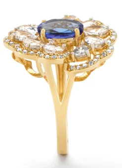 Diamond Point Geelgouden Ringen|Ringen Met Kleurstenen<Geelgouden ring, 1.54 ct tanzaniet, Gallery