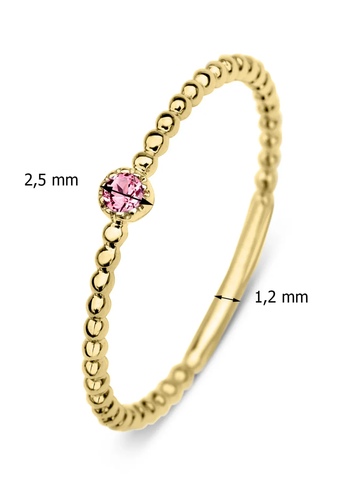 Diamond Point Geelgouden Ringen|Ringen Met Kleurstenen<Geelgouden ring, 0.04 ct toermalijn, Joy