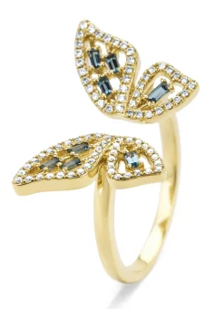 Diamond Point Geelgouden Ringen|Ringen Met Kleurstenen<Geelgouden ring, 0.19 ct topaas, Butterfly Kisses
