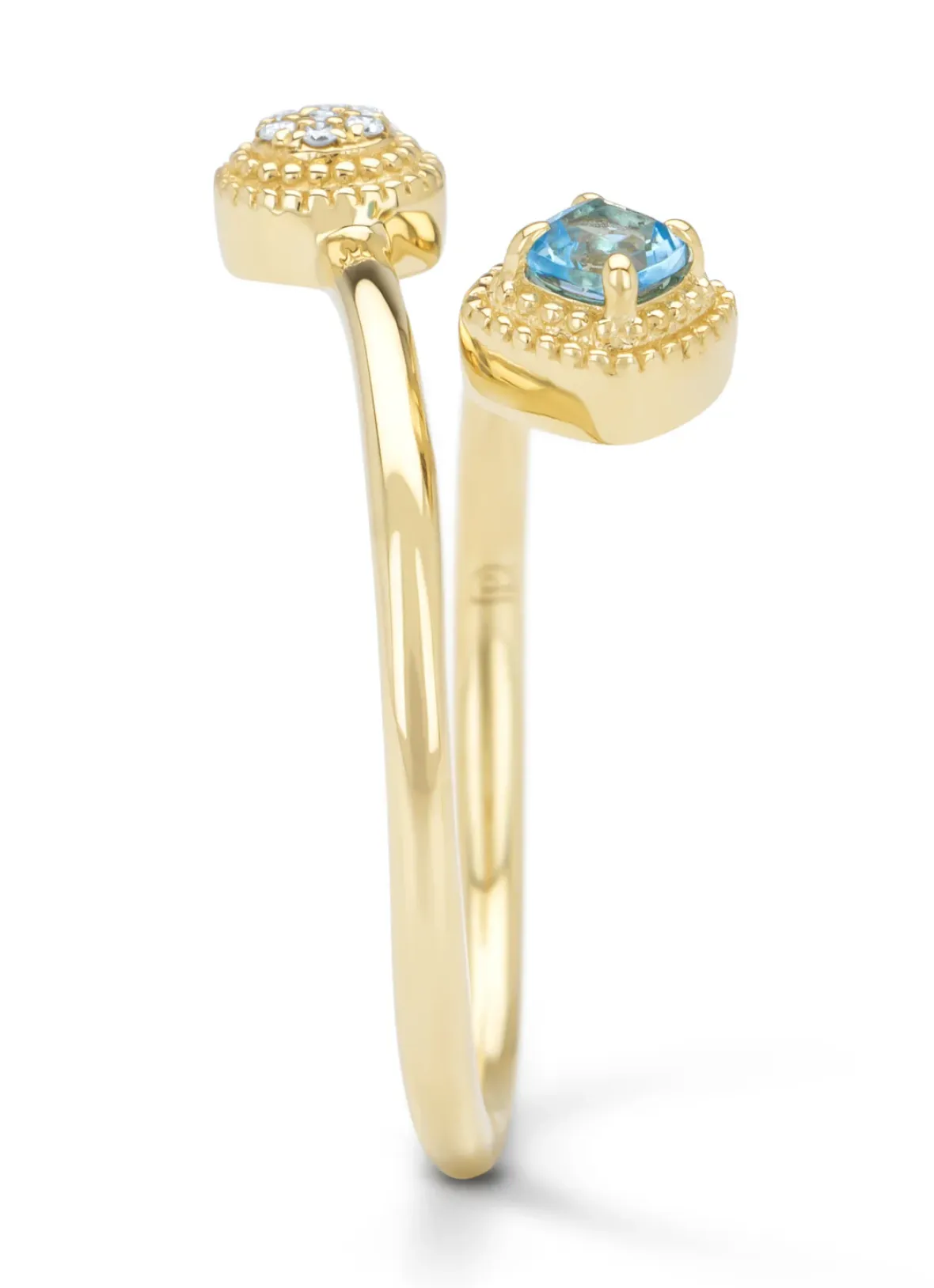Diamond Point Geelgouden Ringen|Ringen Met Kleurstenen<Geelgouden ring, 0.15 ct topaas, La Dolce Vita