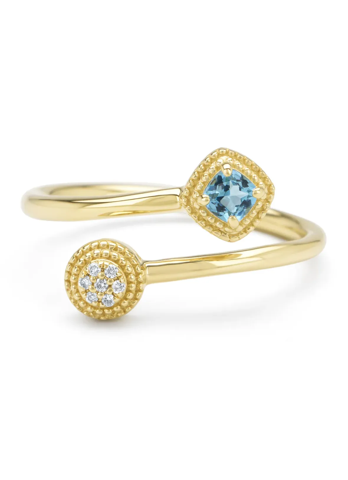 Diamond Point Geelgouden Ringen|Ringen Met Kleurstenen<Geelgouden ring, 0.15 ct topaas, La Dolce Vita