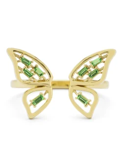 Diamond Point Geelgouden Ringen|Ringen Met Kleurstenen<Geelgouden ring, 0.16 ct tsavoriet, Butterfly Kisses