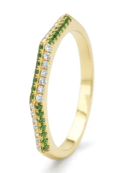 Diamond Point Geelgouden Ringen|Ringen Met Kleurstenen<Geelgouden ring, 0.11 ct tsavoriet, Ensemble