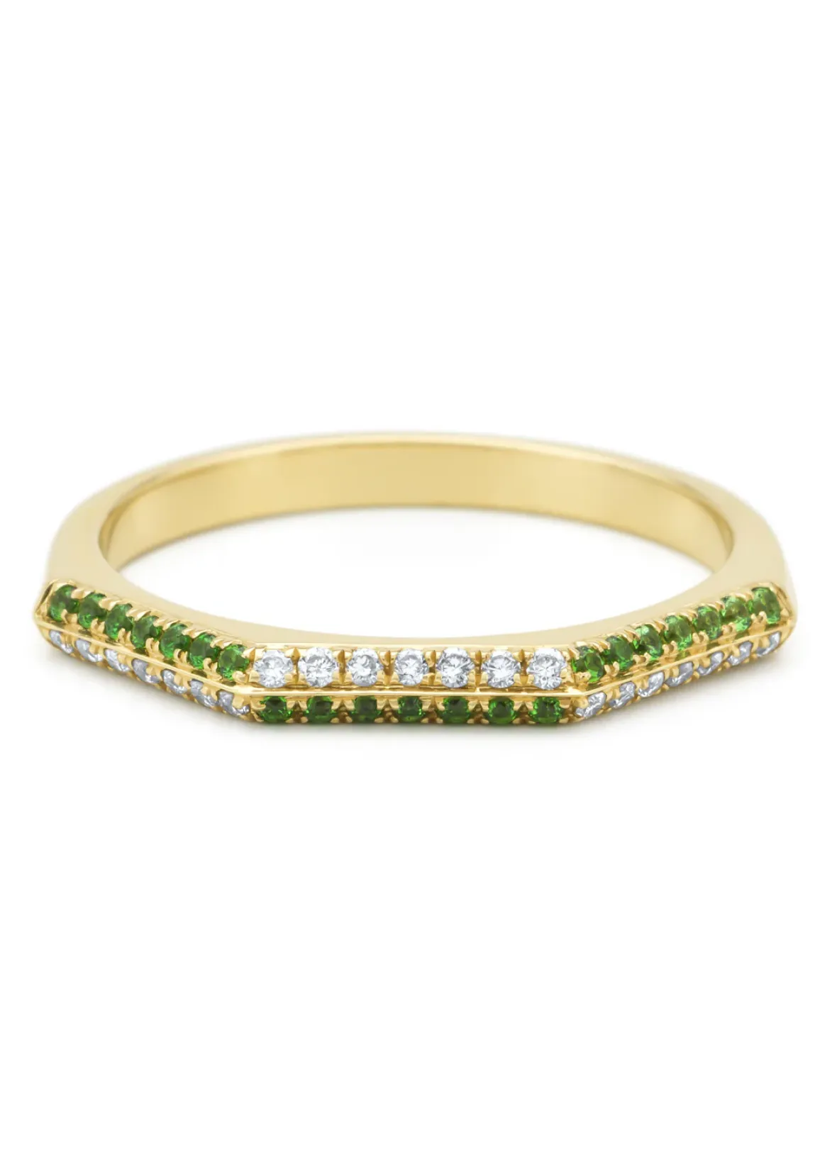 Diamond Point Geelgouden Ringen|Ringen Met Kleurstenen<Geelgouden ring, 0.11 ct tsavoriet, Ensemble