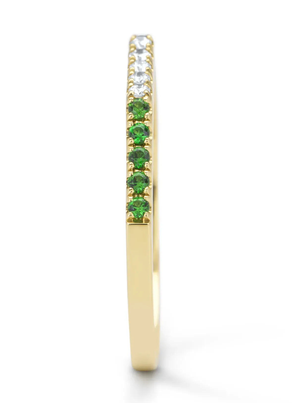 Diamond Point Geelgouden Ringen|Ringen Met Kleurstenen<Geelgouden ring, 0.12 ct tsavoriet, Ensemble