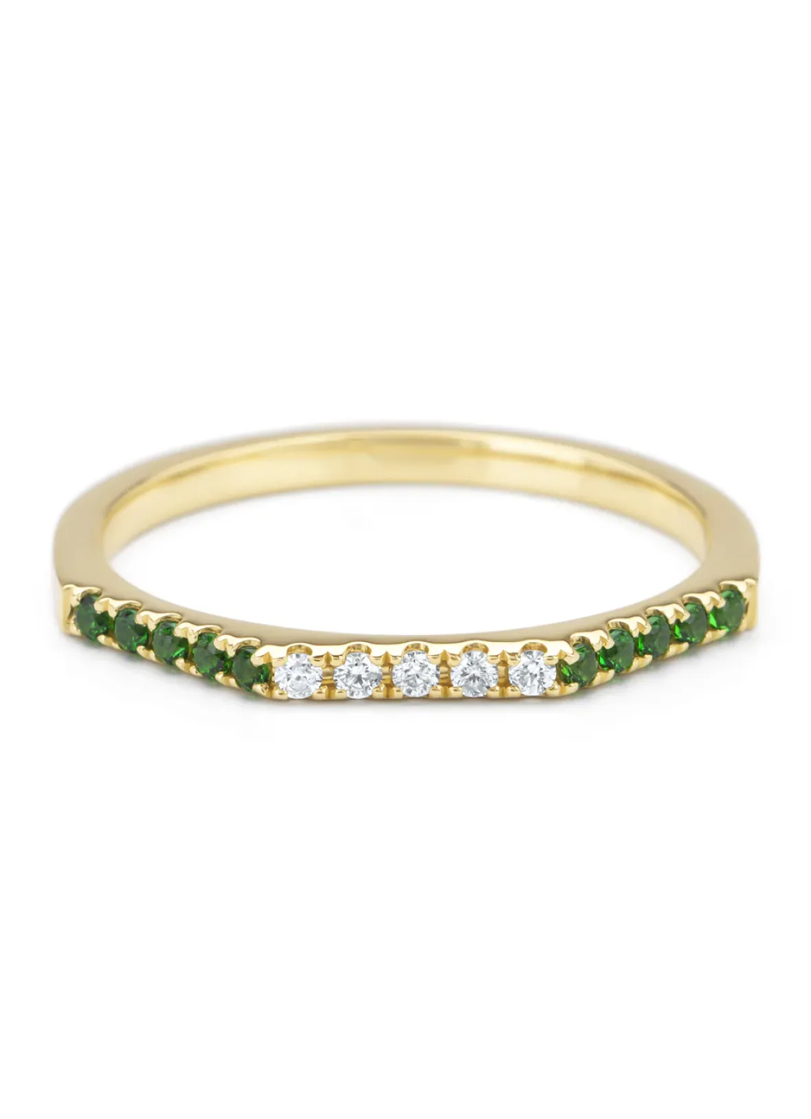 Diamond Point Geelgouden Ringen|Ringen Met Kleurstenen<Geelgouden ring, 0.12 ct tsavoriet, Ensemble