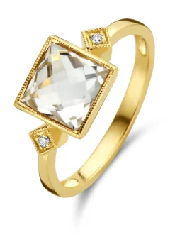 Diamond Point Geelgouden Ringen|Ringen Met Kleurstenen<Geelgouden ring, 2.38 ct witte topaas, Philosophy
