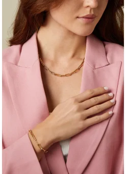 Diamond Point Geelgouden Armbanden|Schakelarmbanden<Geelgouden schakelarmband Closed Forever 20 cm
