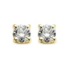 Diamond Point Solitair C|Solitair Classic<Geelgouden solitair oorstekers, 0.12 ct diamant, Groeibriljant