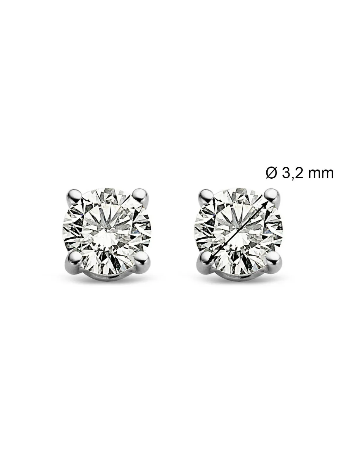 Diamond Point Solitair C|Solitair Classic<Geelgouden solitair oorstekers, 0.26 ct diamant, Groeibriljant