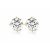 Diamond Point Solitair C|Solitair Classic<Geelgouden solitair oorstekers, 0.62 ct diamant, Groeibriljant