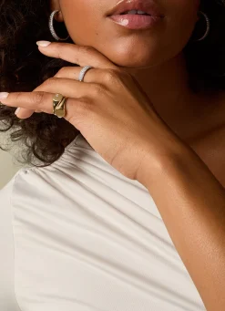 Diamond Point Geelgouden Ringen|Diamanten Ringen<Geelgouden zegelring, 0.03 ct diamant, Timeless Treasures