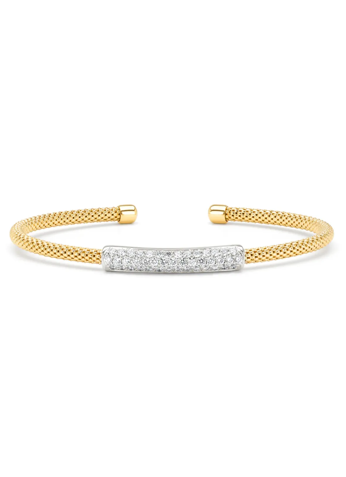 Diamond Point Bangle Armbanden<Gouden armband, 0.80 ct diamant, Caviar