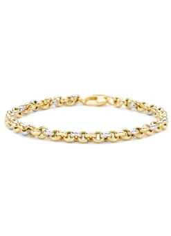 Diamond Point Schakelarmbanden<Gouden armband Timeless Treasures 19 cm
